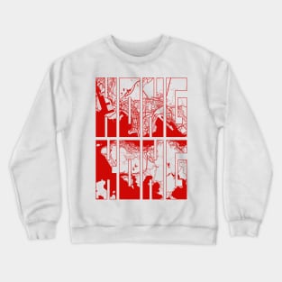 Hong Kong City Map Typography - Oriental Crewneck Sweatshirt